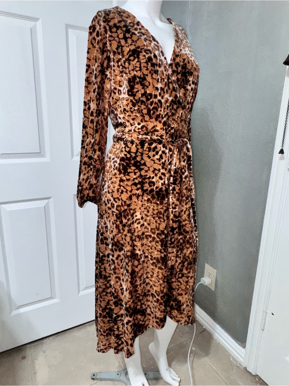 Nurture  by westbound Tie-Waist Leopard Print Dress in Orange